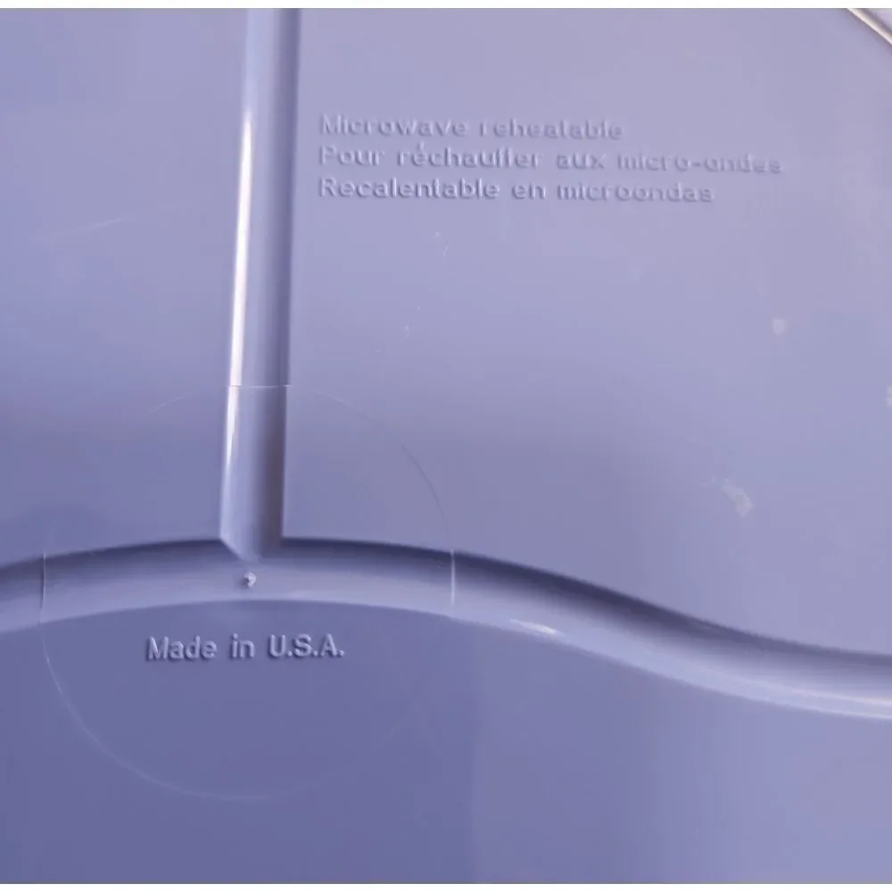 Tupperware Crystal Wave Divided Plate Dish w Lid